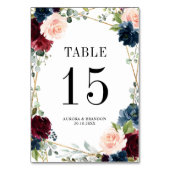 Table Marine Bleu rose rose rose Botanique Numéro de tab (Dos)