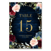 Table Marine Bleu rose rose rose Botanique Numéro de tab (Dos)