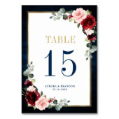 Table Marine Bleu rose rose rose Botanique Numéro de tab (Dos)
