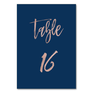 Table Marine et Rose Gold Glam Chic Mariage Numéro de ta