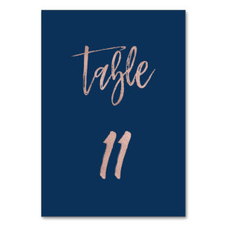 Table Marine et Rose Gold Glam Chic Mariage Numéro de ta