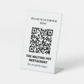 Table Menu Signe de code QR simple (Recto)