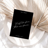 Table minimaliste moderne noire Carte de place