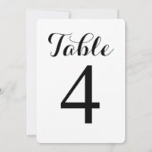 Table moderne 4 | Carte de numéros de table (Dos)