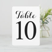 Table moderne numéro 10 | Carte numéros de table (Debout devant)