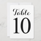 Table moderne numéro 10 | Carte numéros de table (Devant)