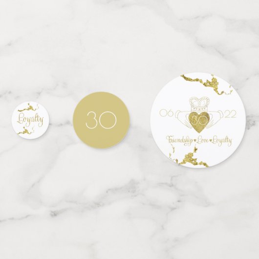 Table Monogramme Claddagh Confetti (Derrière)