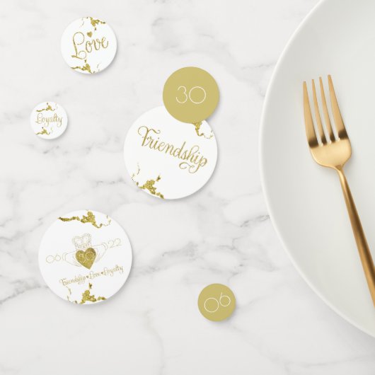 Table Monogramme Claddagh Confetti (Groupe)