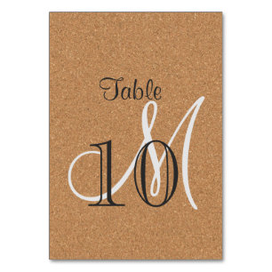 Table Monogramme Mariage de liège à vin rustique Numéro