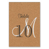 Table Monogramme Mariage de liège à vin rustique Numéro  (Dos)
