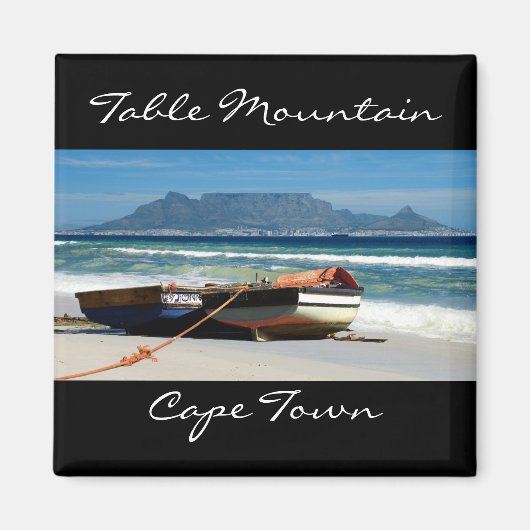 Table Montagne et bateaux de pêche magnets (Devant)