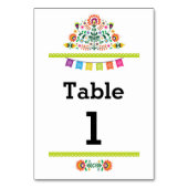 Table Motif mexicain Fiesta Numéro de chaux Mariage (Dos)