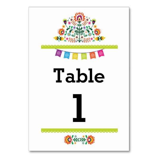 Table Motif mexicain Fiesta Numéro de chaux Mariage (Par défaut)