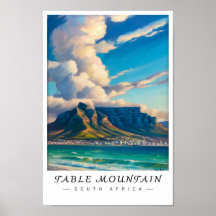 Table Mountain Afrique du Sud décoration murale, P