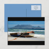 Table Mountain avec bateaux de pêche cartes postal (Devant / Derrière)