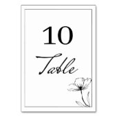 Table Noir et blanc Moderne Simple Mariage Numéro de tab (Par défaut)