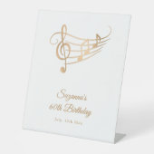 Table Notes de musique or d'anniversaire Elegant signe d (Recto)