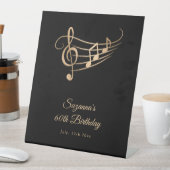 Table Notes de musique or d'anniversaire Elegant signe d (In SItu)