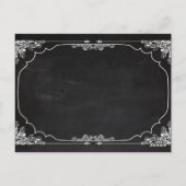 Table Number Card Modern Chalkboard Victor Briefkaart (Achterkant)