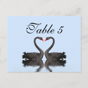 Table Number Card Romancing Swans Wedding Set Briefkaart