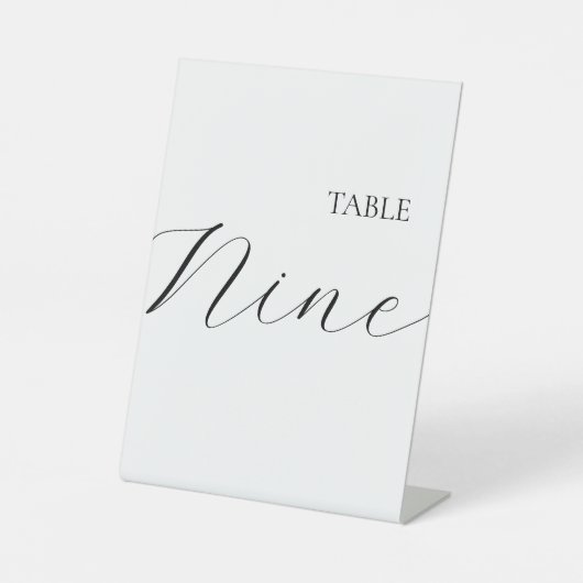 Table Number Nine Reclamebord Met Voetstuk (Voorkant)