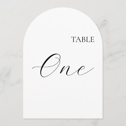 Table Number One Card Kaart (Voorkant)