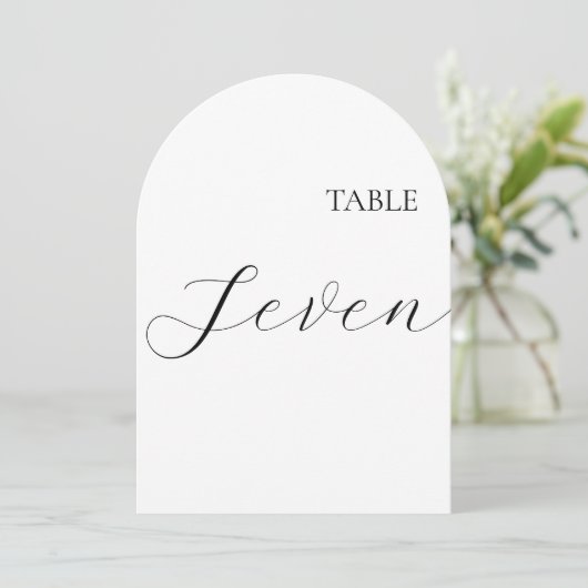 Table Number Seven Card Kaart (Staand voorkant)