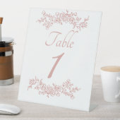 Table Number Simple Minimalist Reclamebord Met Voetstuk (Insitu)