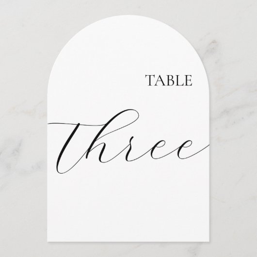 Table Number Three Card Kaart (Voorkant)