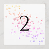 Table numbers stars feestdagenkaart (Voorkant)