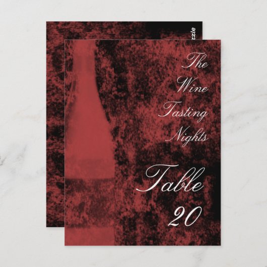 Table Numéro Carte postale (Devant / Derrière)