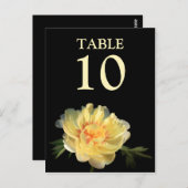 Table Numéro de table de mariage Cartes Floral Peo (Devant / Derrière)