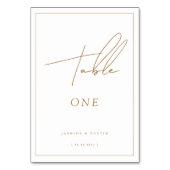 Table Numéro de table, Mini de décoration, Mariage d'or  (Dos)