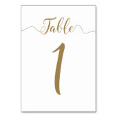 Table Numéro de tableau 1 Numéros de tableau du Mariage  (Dos)