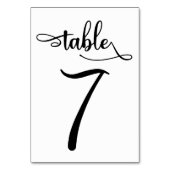 Table Numéro de tableau 3.5x5 simple signe noir | Tablea (Dos)