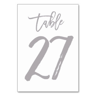 Table Numéro de tableau à main chic en argent   Tableau 