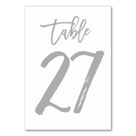 Table Numéro de tableau à main chic en argent | Tableau  (Par défaut)