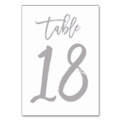 Table Numéro de tableau à main chic en argent | Tableau  (Dos)
