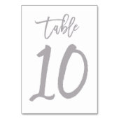 Table Numéro de tableau à main chic en argent | Tableau  (Dos)