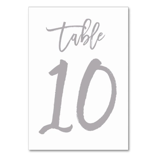 Table Numéro de tableau à main chic en argent | Tableau  (Par défaut)