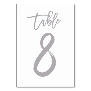 Table Numéro de tableau à main chic en argent   Tableau 