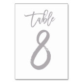 Table Numéro de tableau à main chic en argent | Tableau  (Dos)