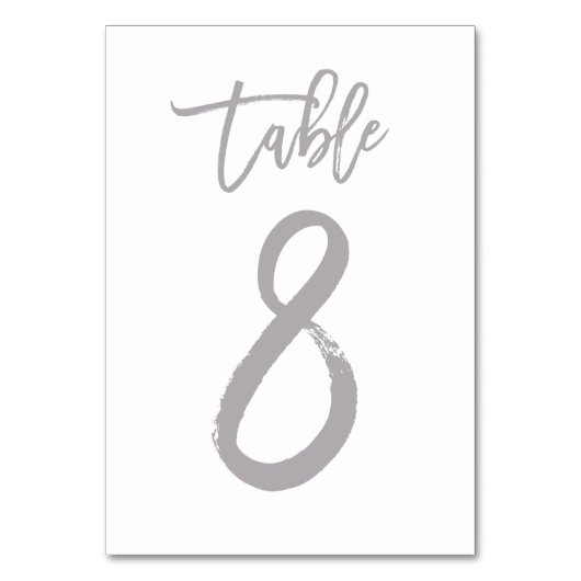 Table Numéro de tableau à main chic en argent | Tableau  (Par défaut)