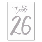 Table Numéro de tableau à main chic en argent | Tableau  (Dos)