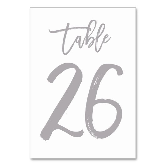 Table Numéro de tableau à main chic en argent | Tableau  (Par défaut)