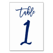 Table Numéro de tableau à main chic Marine | Tableau 1 (Dos)