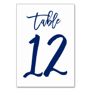 Table Numéro de tableau à main chic Marine   Tableau 12