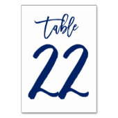 Table Numéro de tableau à main chic Marine | Tableau 22 (Dos)