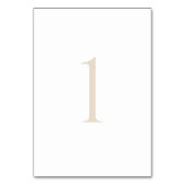 Table Numéro de tableau beige (Par défaut)