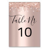 Table Numéro de tableau Black Drives Spark Rose Gold (Par défaut)